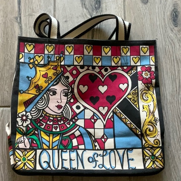 Brighton Queen of Hearts Tote New - Picture 1 of 9
